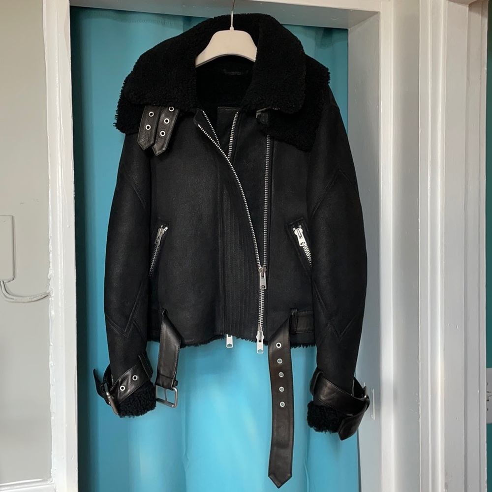 Allsaints Howell Shearling Jacket - Picture 3 of 16